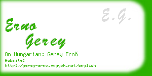 erno gerey business card