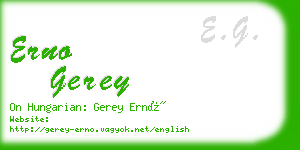 erno gerey business card